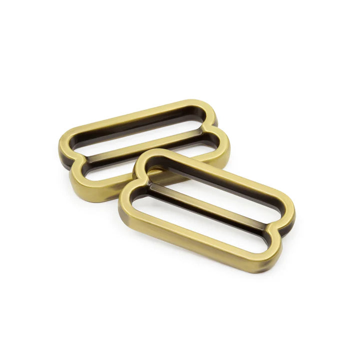 1" Fashion Slide Adjusters, Antique Brass, 2 pc