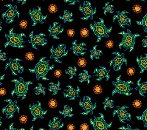 Family Circle - Turtles - Black