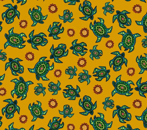 Strong Earth Woman - Turtles - Gold