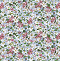 Chickadee Morning - Small Floral - Sky Blue