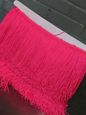 Cut Fringe 150mm - Hot Pink