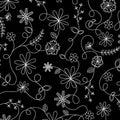 Swirl Floral - Black