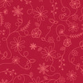 Swirl Floral - Red