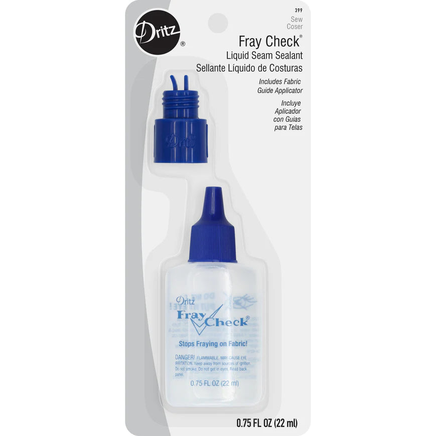 Dritz Fray Check Liquid Seam Sealant with Fabric Guide Applicator