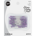 1-1/2" Easy Grasp Pins, Purple, 60 Pieces