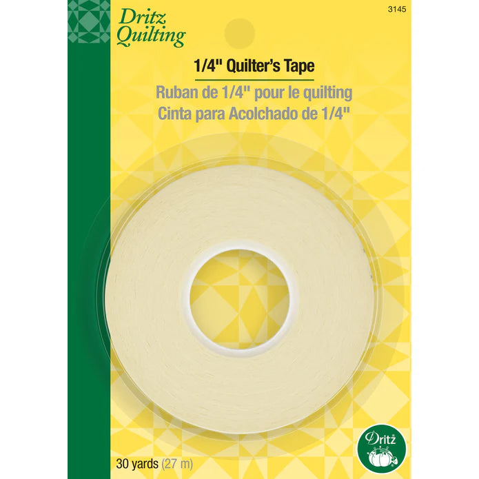 Dritz 1/4" Quilters Tape, White, 30 yd